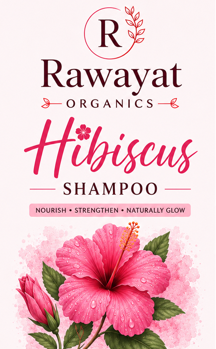 Rawayat Organics Hibiscus Shampoo | Natural Hair Strengthening Shampoo (200ml)